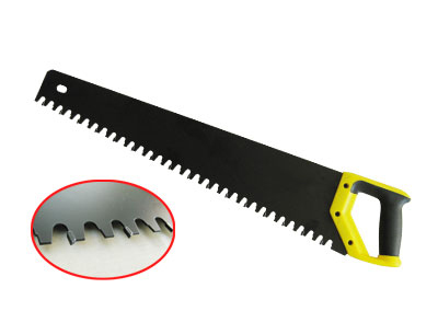 Cement hand saw with spaced carbide teeth