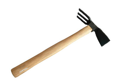 Garden hoe with fork