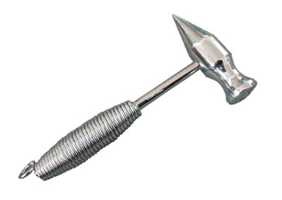 Spring handle safety hammer