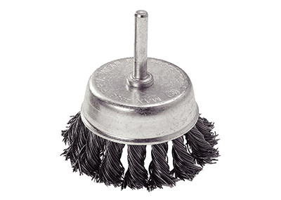 Cup brush with φ6 shaft twisted wire