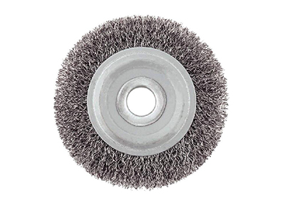 Circular brush with hole Ø 32/22mm crimped wire