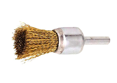 End brush with φ 6 shaft crimped wire
