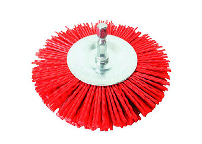 Nylong wheel brush with round shank