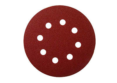 Coated abrasive sanding disc with hole